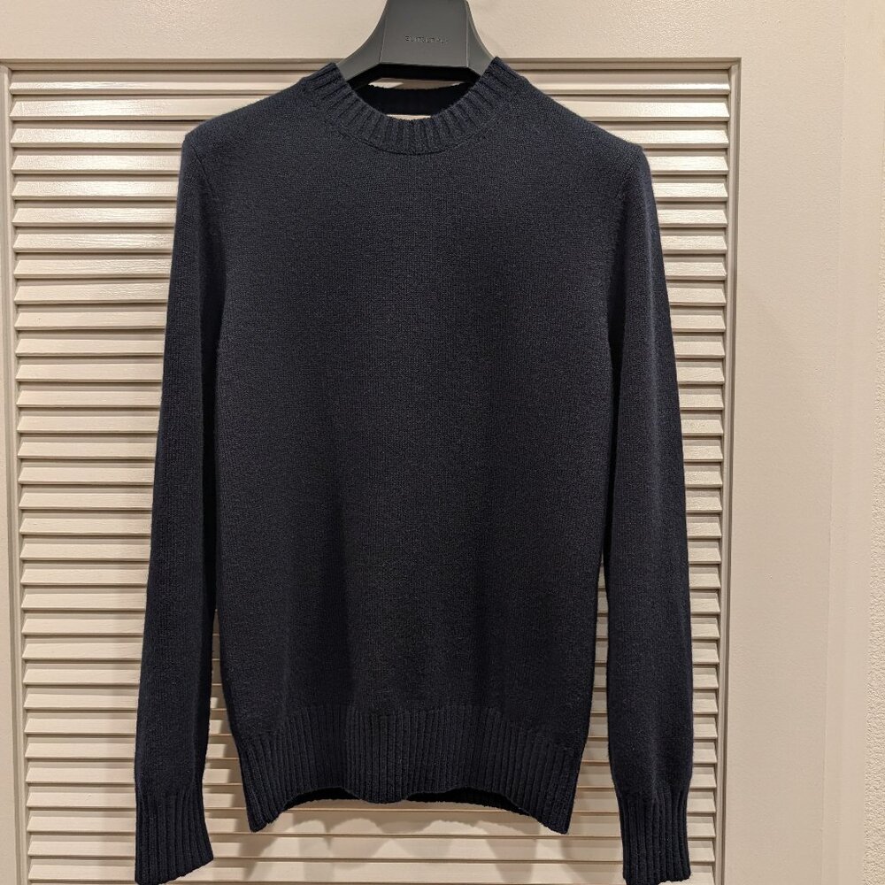 New Suitsupply Navy Crewneck, Men's Small S, Pure Cashmere